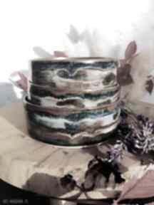 Komplet miseczek wariacja ceramiczna na biżuterię świece przekąski zestaw podstawek trzy sztuki