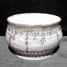 Doniczka ceramiczna arabella, toczona na kole z gliny odzysku - no waste ceramika monamisa