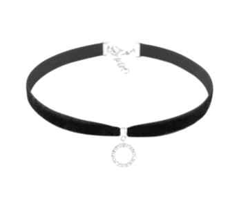 Choker swarovski circle velvet aksamit delikatny naszyjnik