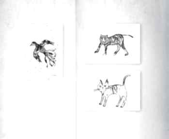 3, zestaw grafik ze zwierzętami, ładne obrazki biało czarne A4, minimalizm annasko plakaty