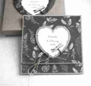 Kartka w pudełku: las kaktusia ślub, ślubna, personalizowana - las