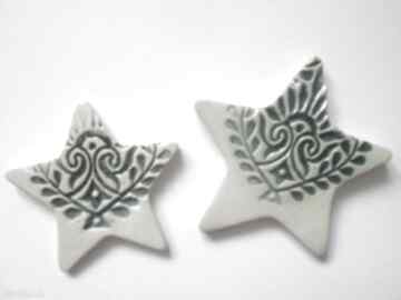 Ceramiczne: ozdoby, świąteczne gwiazdy dekoracje ceramika ana