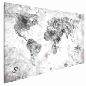 Obraz na płótnie - 120x80 cm 18501 vaku dsgn mapa, litery, kontynenty, państwa, geografia