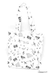 Torba na shopperka muzyka instrument dla uszyciuch zakupy, nuty, w nutki, szoperka ramię