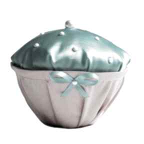 Muffin mint&pearls box pudełka camshella