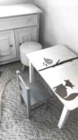 Stolik z otwieranym blatem plus krzesełko lisek i jeżyk pokoik