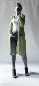 Kardigan z swetry bellafeltro płaszczyk, puszysty, damski, kieszeniami, długi, sweter
