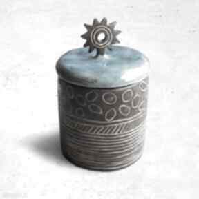 ceramiczny turkusowy edyta marszalek ceramika, pojemnik, przechowywanie, glina, prezent