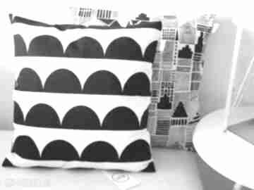 Poszewka na poduszkę 40x40 półksiężyce czarne poduszki betulli, styl