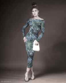 Julia tropical - sukienki milita nikonorov dopasowana, elegancka, efektowna