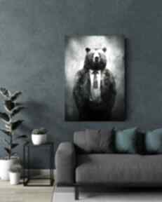 Portret hipsterskiego - wydruk na 50x70 cm B2 justyna jaszke niedźwiedź - obraz płótnie