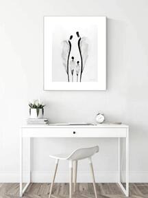 Grafika 40x50 cm wykonana ręcznie 3463285 art krystyna siwek obraz do salonu, czarno biała