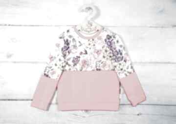 Bluza dziecięca rose II lilla dla dziewczynki, bez kaptura, jesienne stylizacje, wygodna