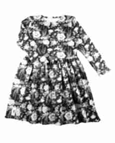 Sukienka, dla dziewczynki w kwiatki: bawełna. Pudrowe róże prezent cudi kids