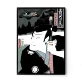 Plakat obraz samuraj 50x70 cm B2 hogstudio azja, grafika