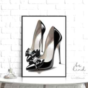 Kobiecy plakat - format 50x70 cm buty szpilki kobieta elegancki plakaty hogstudio, dla prezent