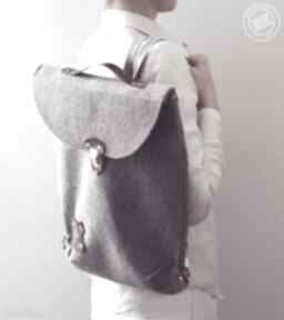 torba silverback ze ręcznie lakierowaną torebki javore plecak, filc, skóra
