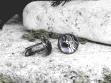 Stalowe miedziane z abstrakcyjnym wzorem marmurek #00154 metal earth mankietów, ślubne spinki