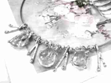 Bogaty naszyjnik kolia krople z kryształem górskim naszyjniki witrażka z kamieni - kryształ