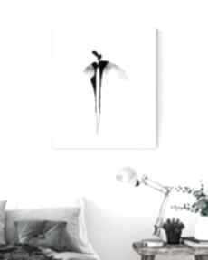 Grafika 40x50 cm wykonana ręcznie, 3223094 art krystyna siwek obraz do salonu, czarno biała