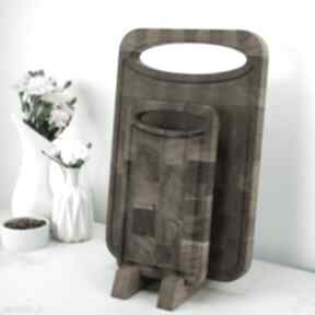 Zestaw desek na stojaku dom messto made by wood kuchenne, sztorcowa, odporne deski, bardzo