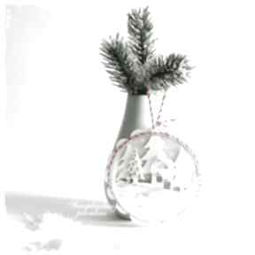 Upominek świąteczny! Śnieżna zawieszka - bombka dekoracje jelonkaa, święta, śnieg, miasto