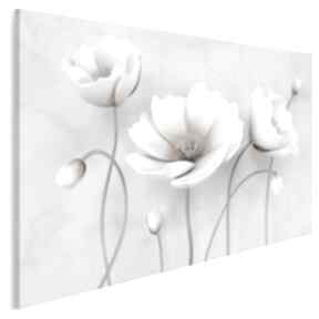 Obraz na płótnie - kwiaty ecru biały delikatny 120x80 cm 98901 vaku dsgn, ślub, dekoracja