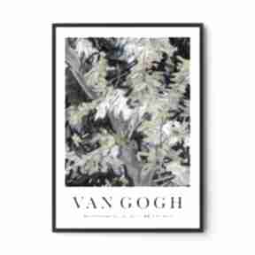 Van gogh blossoming acacia branches - plakat 50x70 cm plakaty hogstudio - obraz, malarstwo