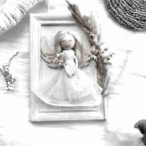 w ramce pamiątka dekoracje kartkowelove anioł stróz, chrztu, prezent, aniołek, rękodzieło