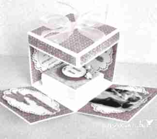 Pink love - ślubny scrapbooking kartki wrzosowisko scrap, box, exploding ślub