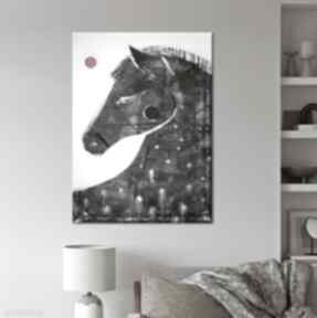 Obraz - wydruk 100x70 cm konik gabriela krawczyk, na płótnie, koń, nowoczesny