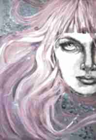 "i see you" obraz farbami akrylowymi na 100x70cm artystki laube portret, adriana art płótnie