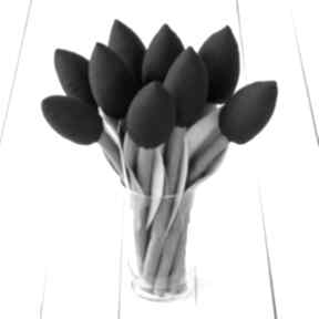 bukiet - kwiaty prezent, tulipany z materiału, monochromatyczne dekoracje