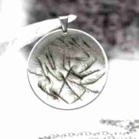 Naszyjnik z mchu zatopionego w żywicy c1524 herbarium jewelry mech, oryginalny, prezent