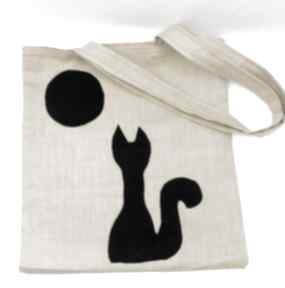Art kociak w pełni moda zakupy, torba, ekologiczna, wygodna, ramię