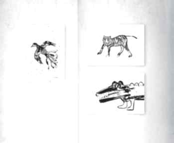 3 plakaty ze zwierzętami, zestaw plakatów A4, skandynawskie, grafiki, obrazki annasko
