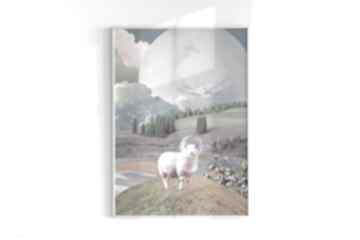 Space sheep 50x70 kolaż plakaty rysujebosienudze, cyfrowy