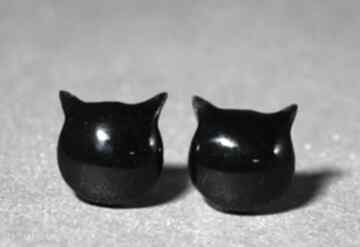 Cats srebro 925 lama art kolczyki, wkrętki, ceramiczne