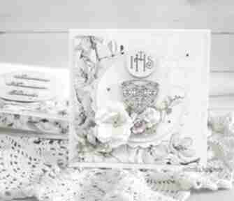 Pamiątka i św w pudełku 137 scrapbooking kartki vairatka handmade komunia