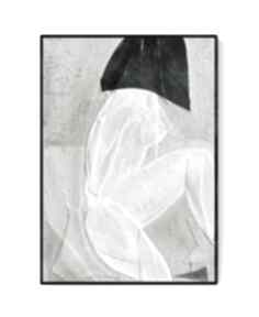 Elagancki obraz do salonu oryginalna abstrakcja na płótnie 50x70 art krystyna siwek ręcznie