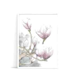 Oryginalna A4 magnolie małgorzata domańska kwiaty, drzewa, akwarele, magnolia