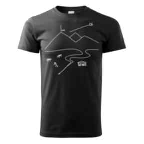 Tatra art rawhabits tatrzańska klasyka black koszulki grafika, t-shirt górski, czarna