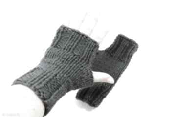 Mitenki rękawiczki z jednym palcem unisex grafitowe reka production, bez palcow
