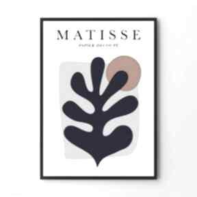 Plakat obraz matisse navy blue A4 - 21 0x29 7cm hogstudio sztuka, mieszkanie, prezent