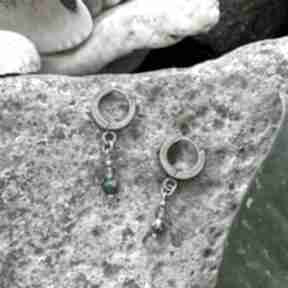 Kolczyki z jaspisem cesarskim i apatytem reveal z kamieniami, z minerałami, jaspis cesarski