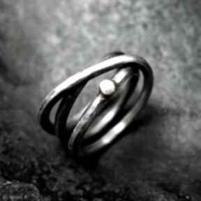 Złota kropka - pierścionek unisex zofia gladysz, pbrączka męska