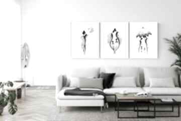 Obraz ręcznie malowany, do salonu, nowoczesny, grafika czarno biała, sypialni