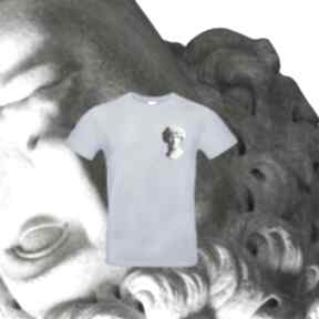 Błękitna koszulka męska "david" ravenart, z nadrukiem, print