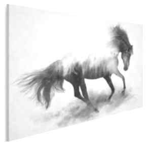 Obraz na płótnie - koń galop 120x80 cm 45301 vaku dsgn koń, zwierzę - dziki, las
