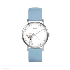 Zegarek mały - sarenka silikonowy, niebieski zegarki yenoo, pasek, sarna, dziecięcy, dla niej